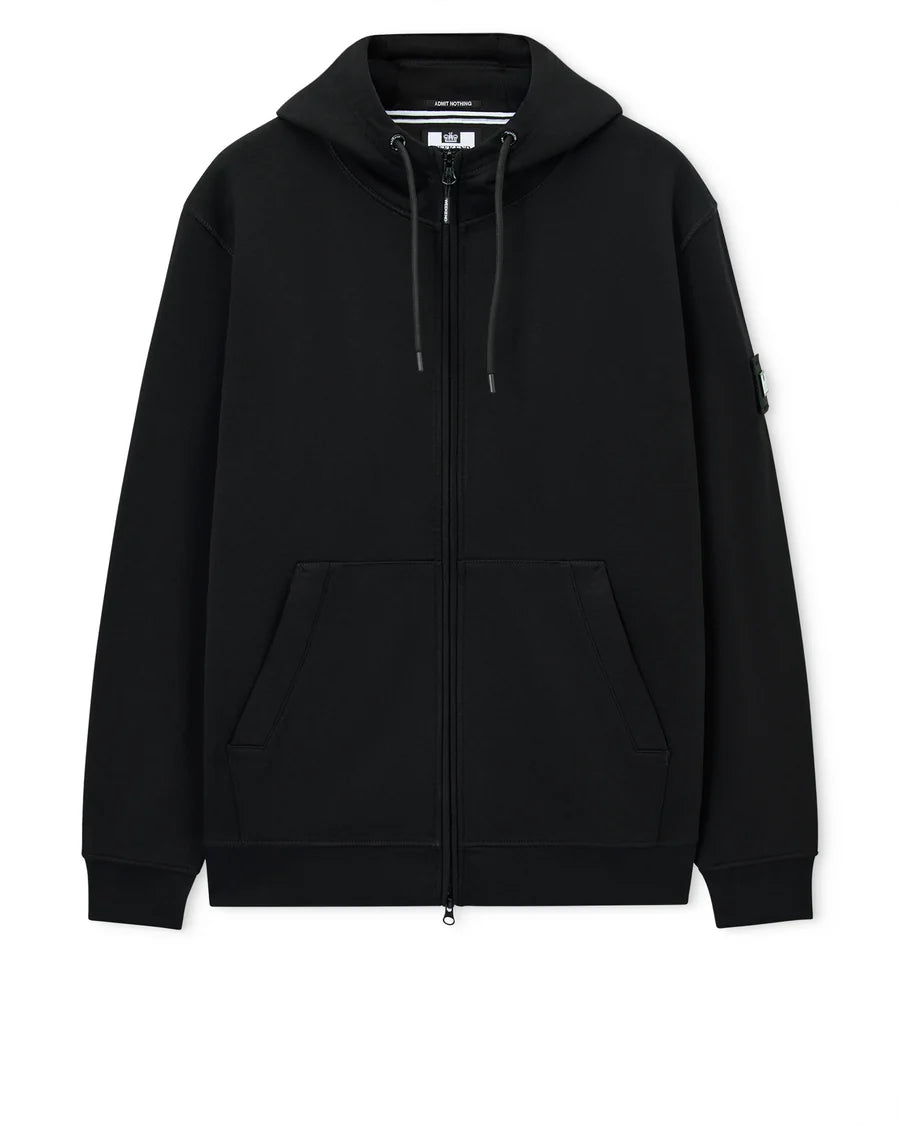 Weekend Offender Winton Zip Through Hoodie Black