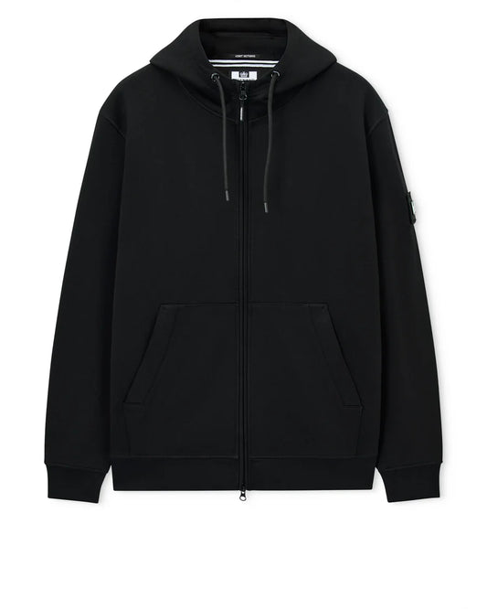 Weekend Offender Winton Zip Through Hoodie Black