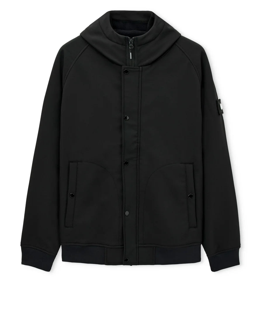 Weekend Offender Thruxton Softshell Bomber Jacket Black