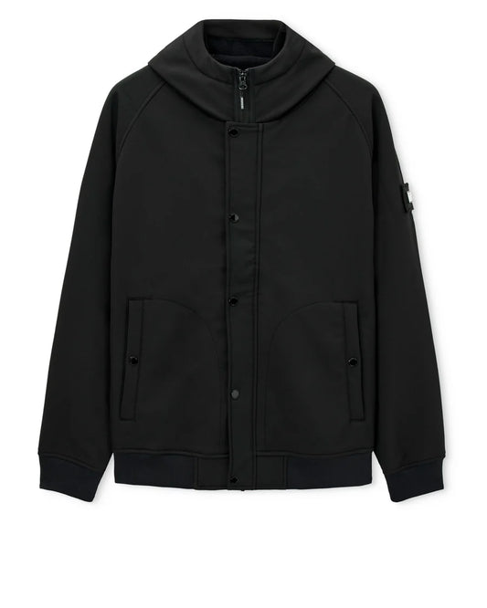 Weekend Offender Thruxton Softshell Bomber Jacket Black
