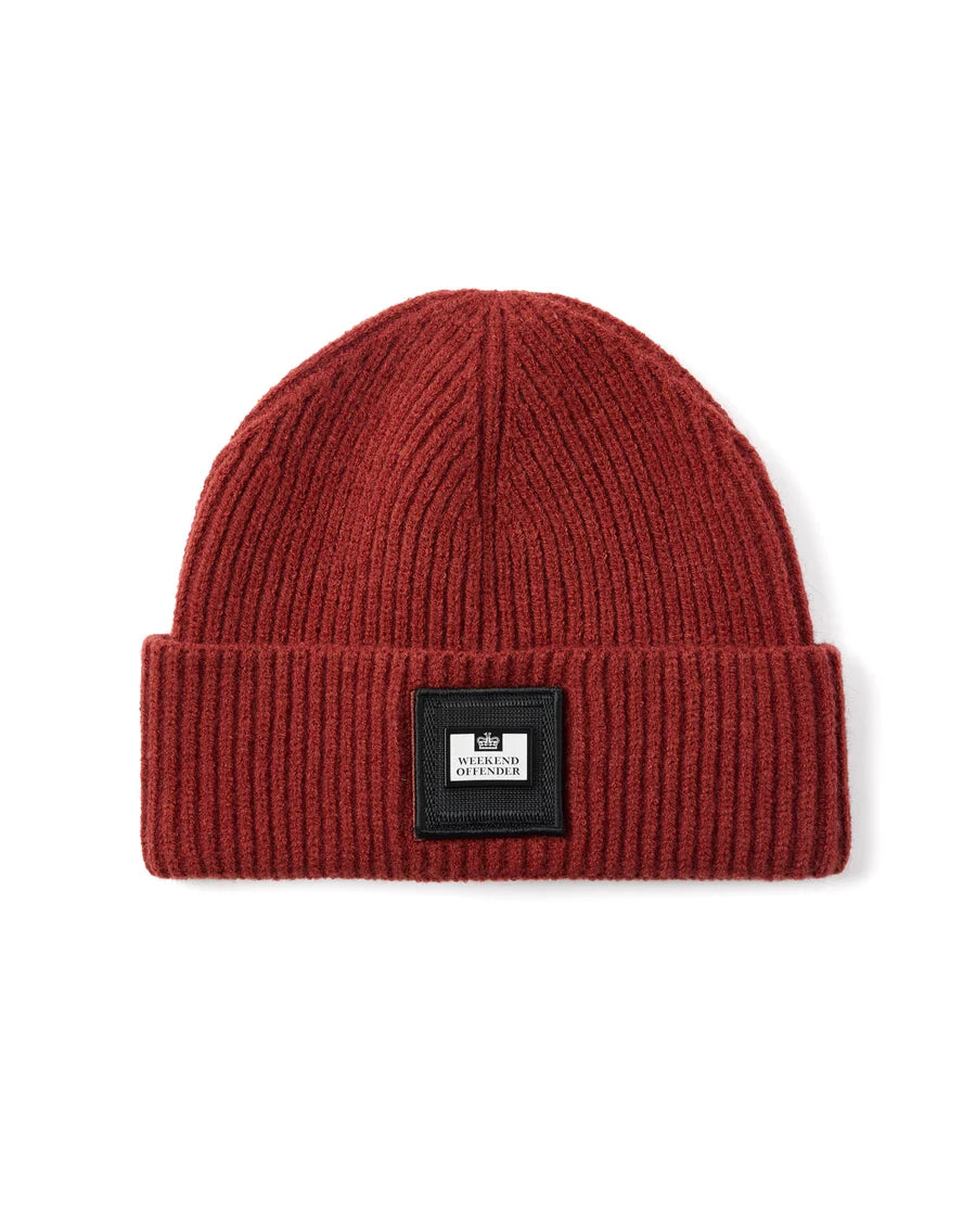 Weekend Offender Palmyra Rib Knit Beanie Brick