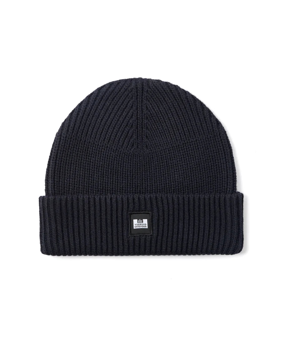 Weekend Offender Kettama Rib Knit Beanie Navy