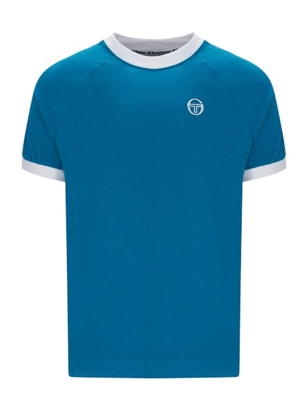 Sergio Tacchini Pino Ringer T-Shirt Mykonos Blue/White