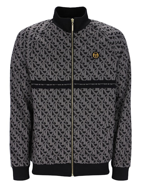 Sergio Tacchini Dallas Monogram Track Top Black/Charcoal
